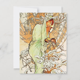 Alpohense Mucha Winter Uitnodigingen