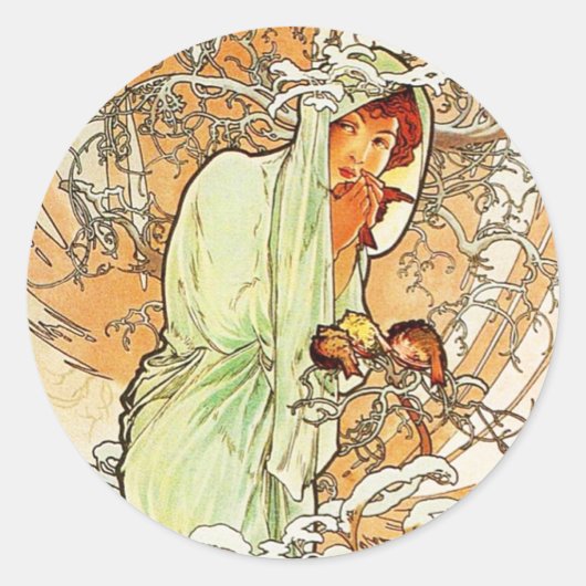 Alpohnse Mucha Winter Stickers (Voorkant)