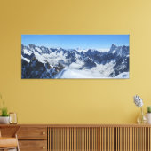 Alps Chamonix Panorama Canvas Afdruk (Insitu (Woonkamer))