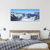 Alps Chamonix Panorama Canvas Afdruk (Insitu (Slaapkamer))