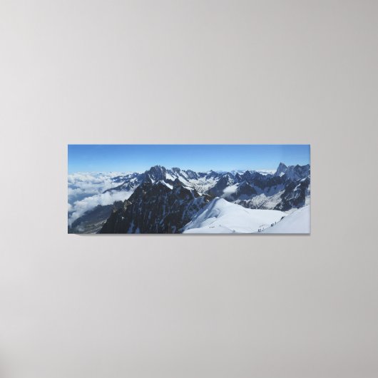 Alps Chamonix Panorama Canvas Afdruk (Voorkant)