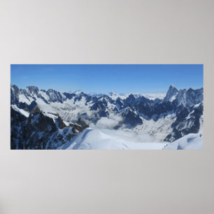 Alps Chamonix panorama Poster