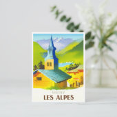 Alps France vintage Briefkaart (Staand voorkant)