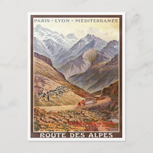 Alps France vintage Briefkaart (Voorkant)