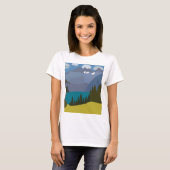 Alps Mountain Lake Hiking T-shirt (Voorkant volledig)
