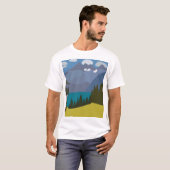 Alps Mountain Lake Hiking T-shirt (Voorkant volledig)