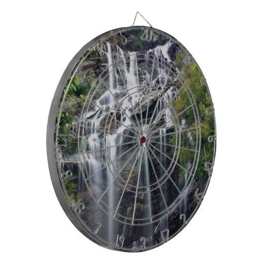 Alps Mountain Top Waterfall Dartbord (Voorkant Links)