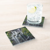 Alps Mountain Top Waterfall Glazen Onderzetter (Schuin)