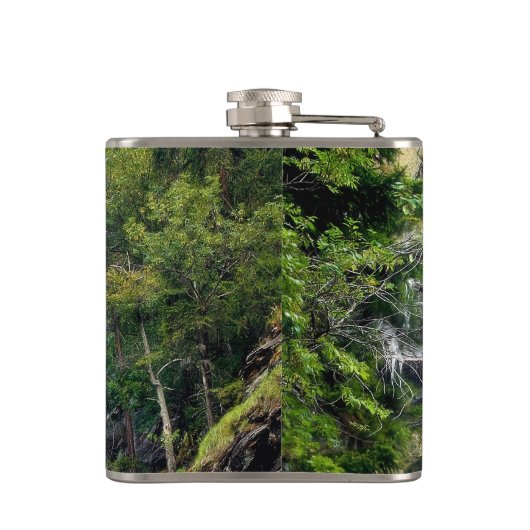 Alps Mountain Top Waterfall Heupfles (Achterkant)