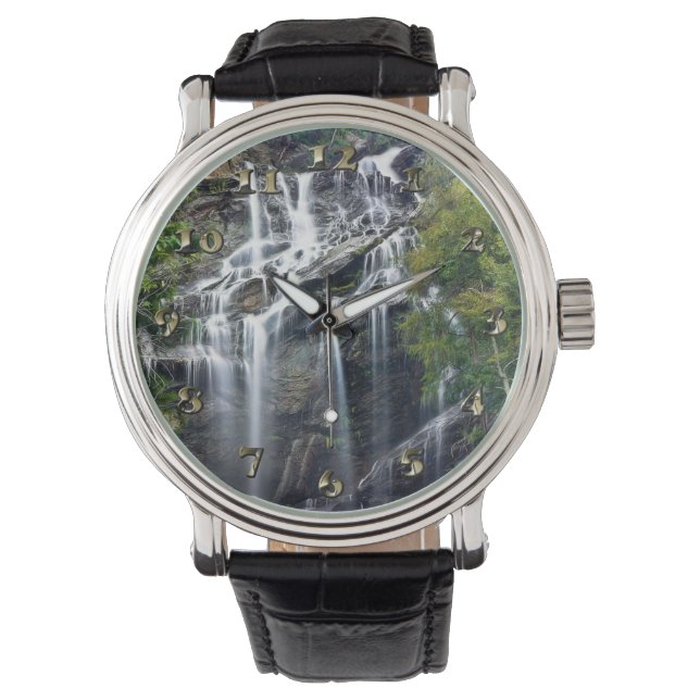 Alps Mountain Top Waterfall Horloge (Voorkant)