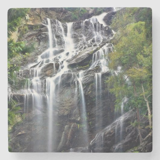 Alps Mountain Top Waterfall Stenen Onderzetter (Voorkant)