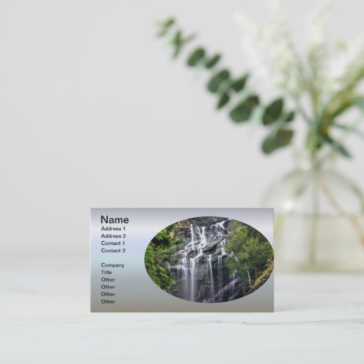 Alps Mountain Top Waterfall Visitekaartje (Staand voorkant)