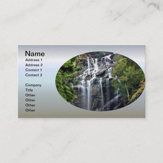 Alps Mountain Top Waterfall Visitekaartje (Voorkant)