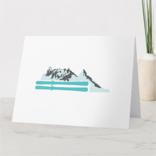 Alps Ski Skiing Winter Sports Mountain Gift Idea Kaart