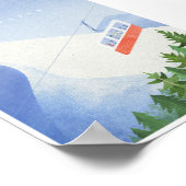 Alps  Ski Travel Poster (Hoek)