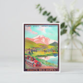 Alps Tour France vintage Briefkaart (Staand voorkant)