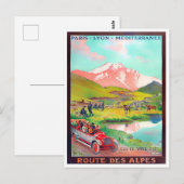 Alps Tour France vintage Briefkaart (Voorkant / Achterkant)