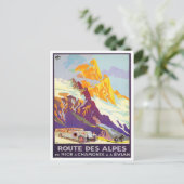 Alps Tour France vintage Briefkaart (Staand voorkant)