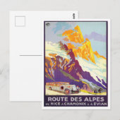 Alps Tour France vintage Briefkaart (Voorkant / Achterkant)