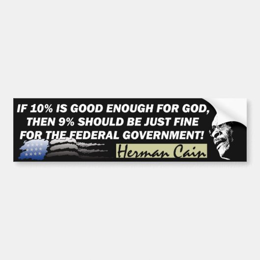 Als 10% goed genoeg is voor God... Bumpersticker (Voorkant)