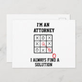 Als advocaat vind ik altijd een oplossing  Ansicht Briefkaart (Voorkant / Achterkant)