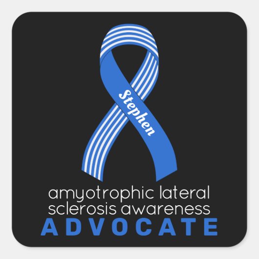 ALS Advocate Black Square Sticker (Voorkant)