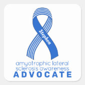 ALS Advocate White Square Sticker (Voorkant)