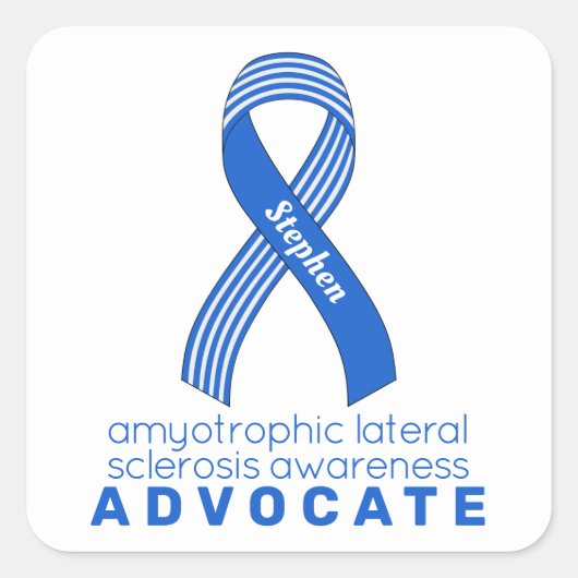 ALS Advocate White Square Sticker (Voorkant)