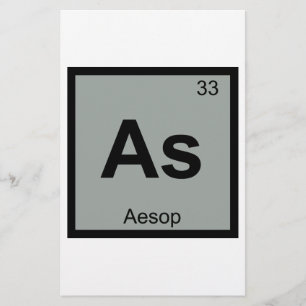 Als - Aesop Fabels Chemie Periodiek Systeem Symboo