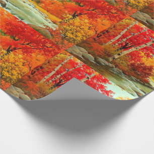  als Afbeelding valt het landschap uit Cadeaupapier