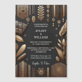 Als Afrikaanse Ghana Brown Traditionele Nigeria Br Magnetische Uitnodiging (Voorkant)