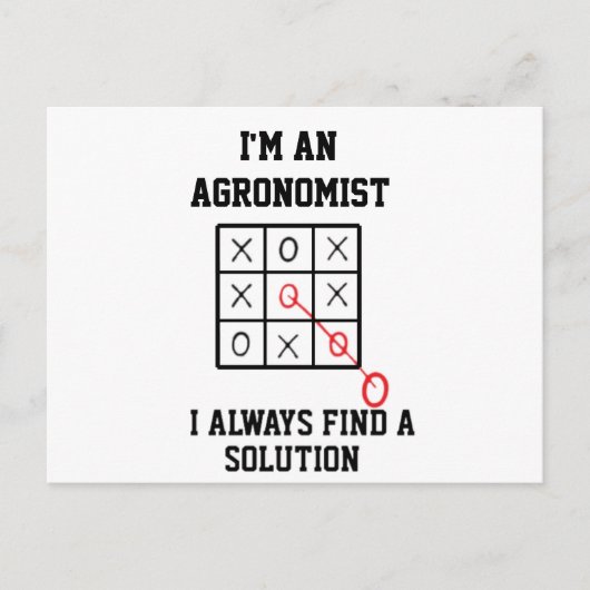 Als agronoom vind ik altijd een oplossing   briefkaart (Voorkant)
