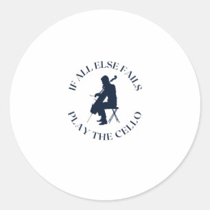 Als al anders ontbreekt speel cello ronde sticker
