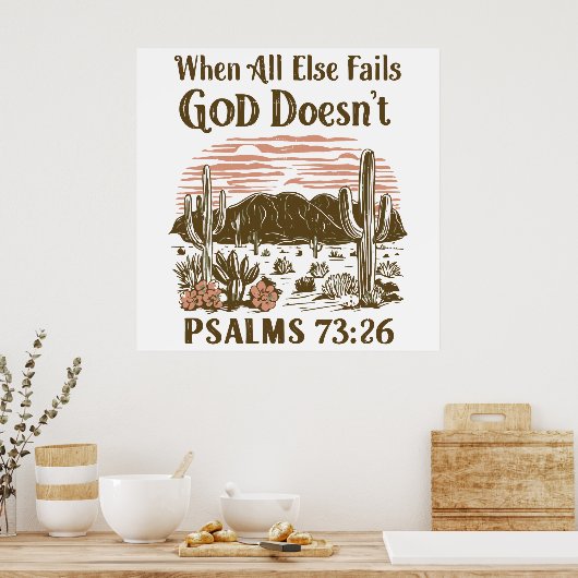 Als al het andere faalt, doet God dat niet Poster (Keuken)