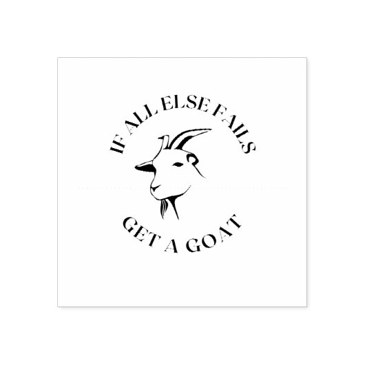 Als al het andere faalt krijg een geit rubberstempel (Afrduk)
