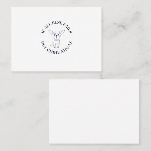 Als al het andere faalt visitekaartje (Voorkant / Achterkant)