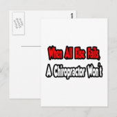 Als al het andere mislukt, zal een chiropractor da briefkaart (Voorkant / Achterkant)