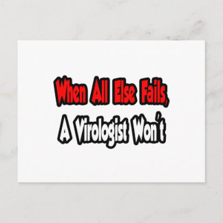 Als al het andere mislukt, zal een viroloog het ni briefkaart