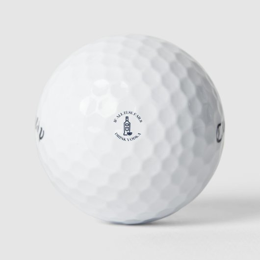 Als al het andere nalaat drink wodka golfballen (Voorkant)
