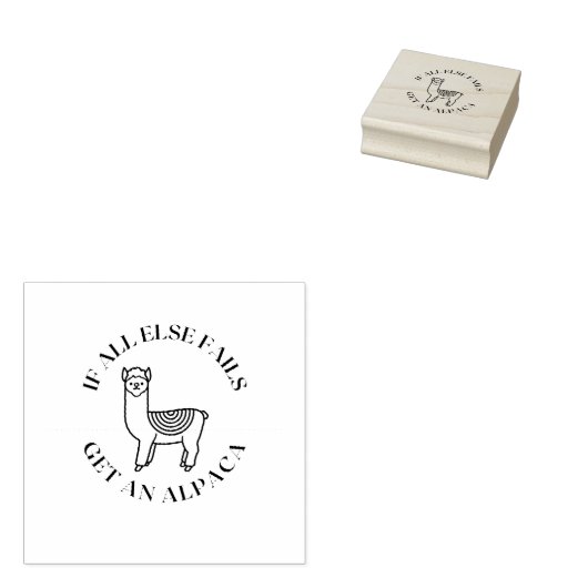 Als al het andere ontbreekt krijg een alpaca rubberstempel (Gestempeld)