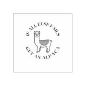 Als al het andere ontbreekt krijg een alpaca rubberstempel (Afrduk)