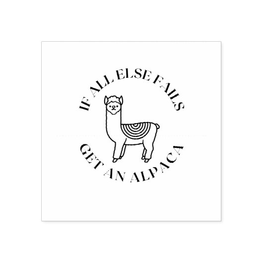 Als al het andere ontbreekt krijg een alpaca rubberstempel (Afrduk)