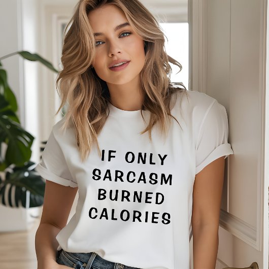 'Als alleen sarcasme calorieën verbrandde' Grappig Tri-Blend Shirt