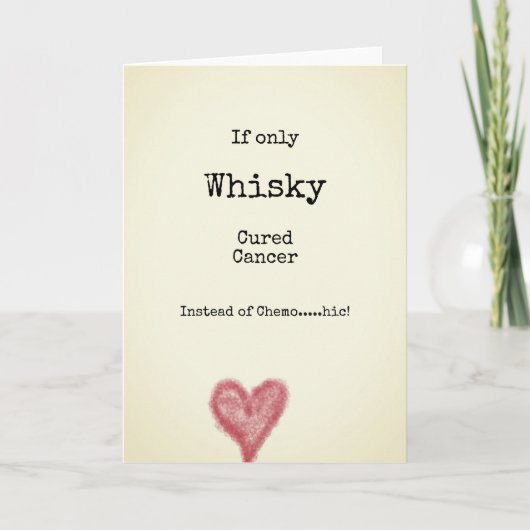 Als alleen whisky-kanker in plaats van chemo wordt kaart (Voorkant)