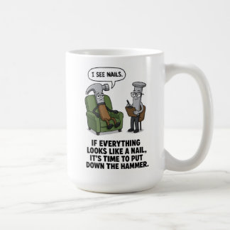 Als alles eruit ziet als een spijkermug koffiemok