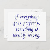 Als alles perfect gaat, briefkaart (Voorkant / Achterkant)