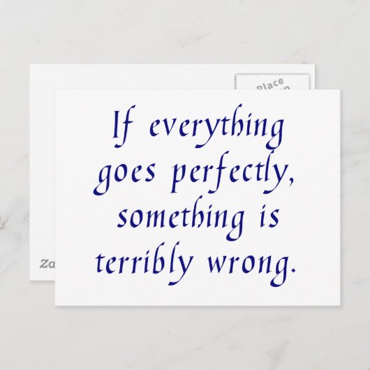 Als alles perfect gaat, briefkaart (Voorkant / Achterkant)