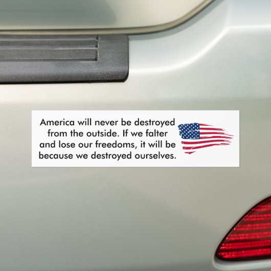 Als Amerika zou moeten dalen Bumpersticker (Op auto)