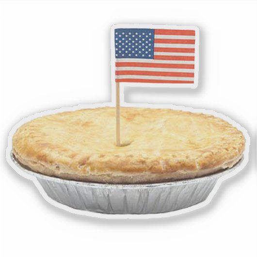 Als Amerikaans als Apple Pie Sticker (Voorkant)