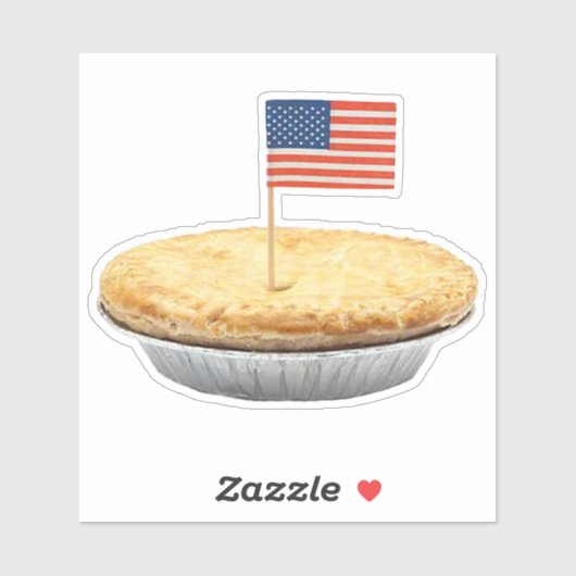Als Amerikaans als Apple Pie Sticker (Vel)
